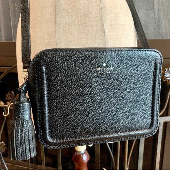 Kate Spade Orchard Street Arla Leather City Scape Crossbody Bag Purse Black EUC - Picture 14 of 16